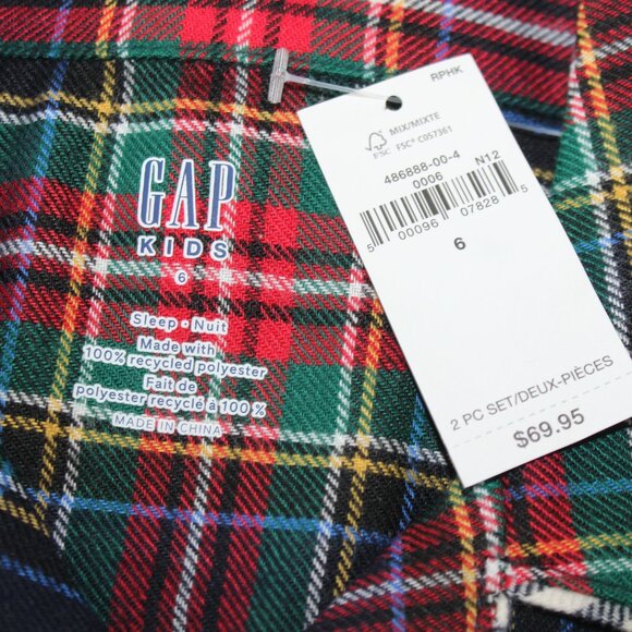 GAP KIDS Flannel Two-Piece PJ set Size 6 - Picture 3 of 3